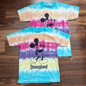 Lot of 2 Mickey Mouse Tie-dye T-shirts, L & XL